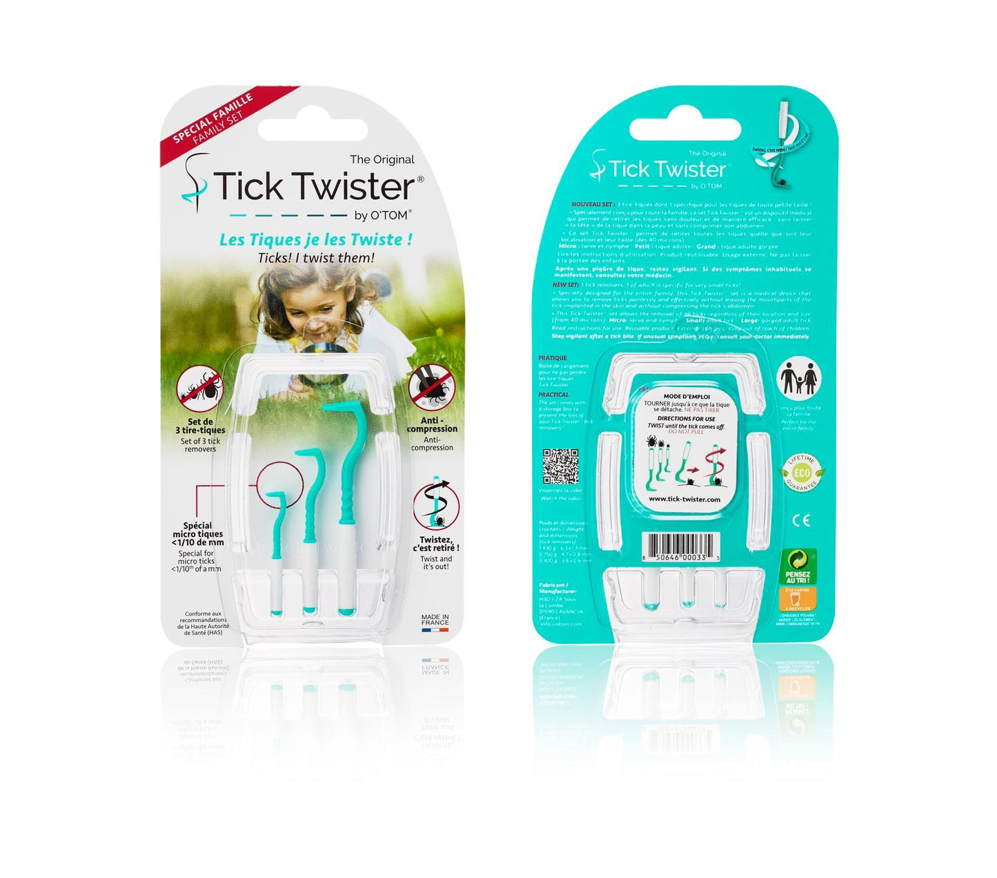 TICK TWISTER O’TOM Zeckenhaken – 3 Stück