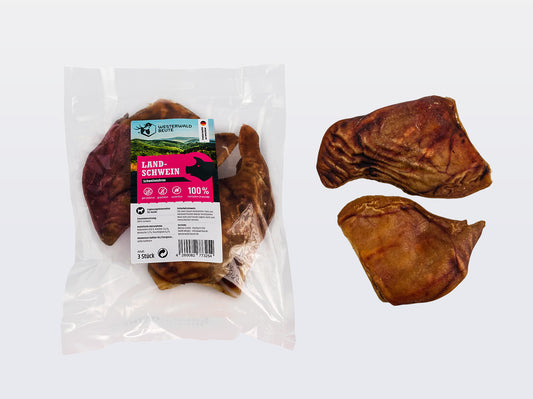 Schweineohren Snack vom Landschwein – 3Stück