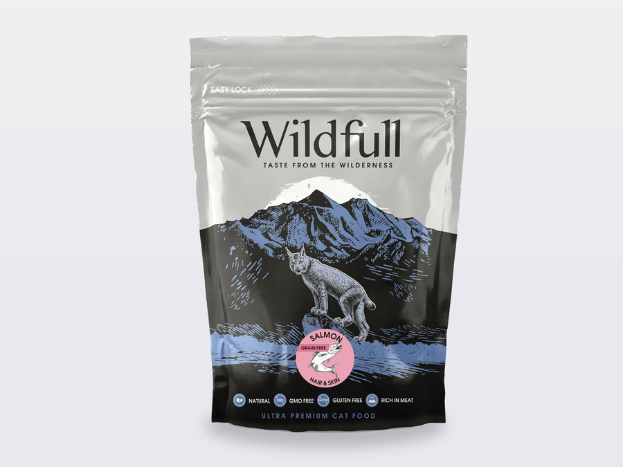Wildfull Katze Trockenfutter Lachs / Hair & Skin - 400g Beutel