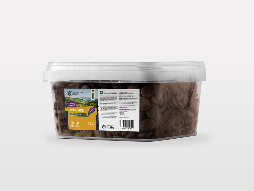 Geflügel Trockenfutter – 1kg Probiergröße