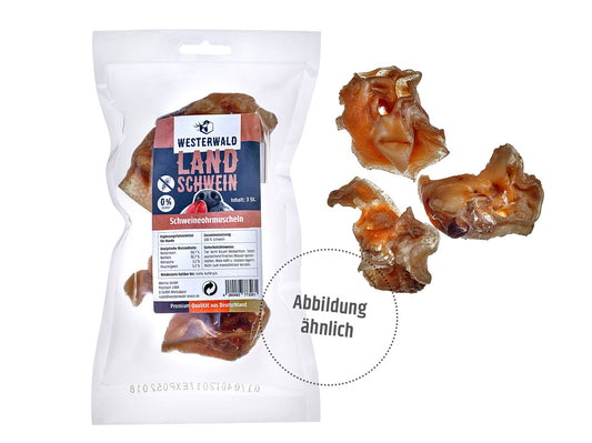 Schweineohrmuscheln Snack vom Landschwein - 250g Beutel